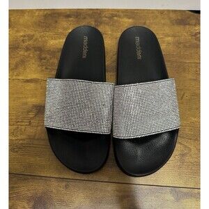 Madden NYC Girl Rhinestone Slide Sandals Size 10